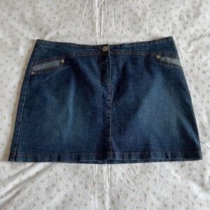 y2k vintage denim mini skirt